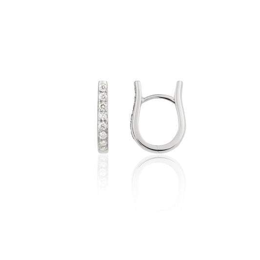 Diamond White Gold Loop Earrings