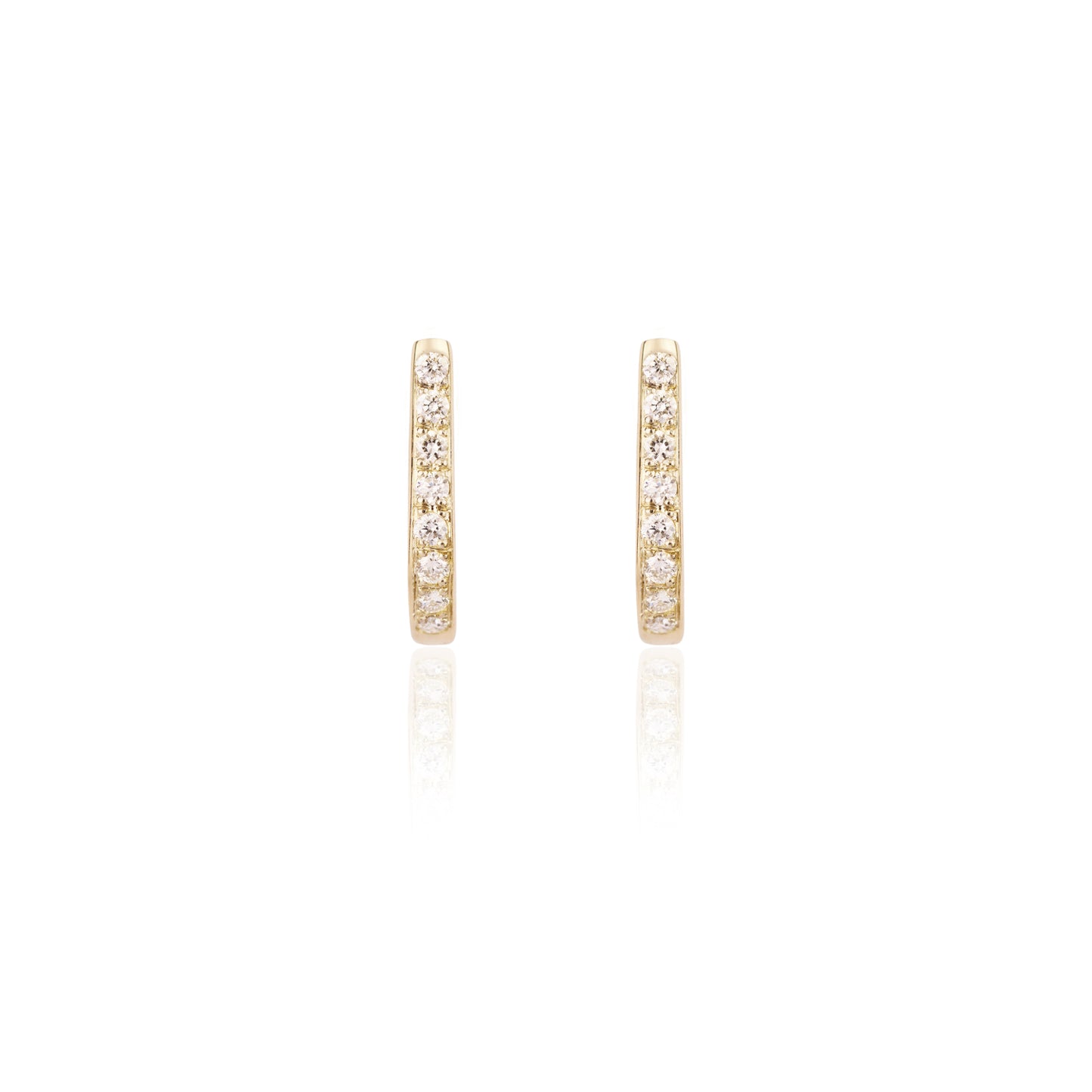 Diamond Yellow Gold Loop Earrings