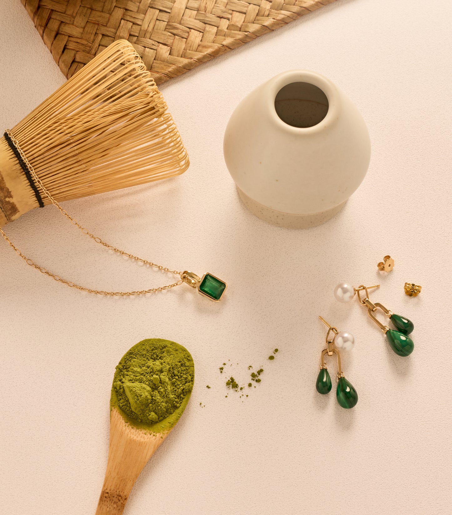 Malachite Waterfall Earring Pendants