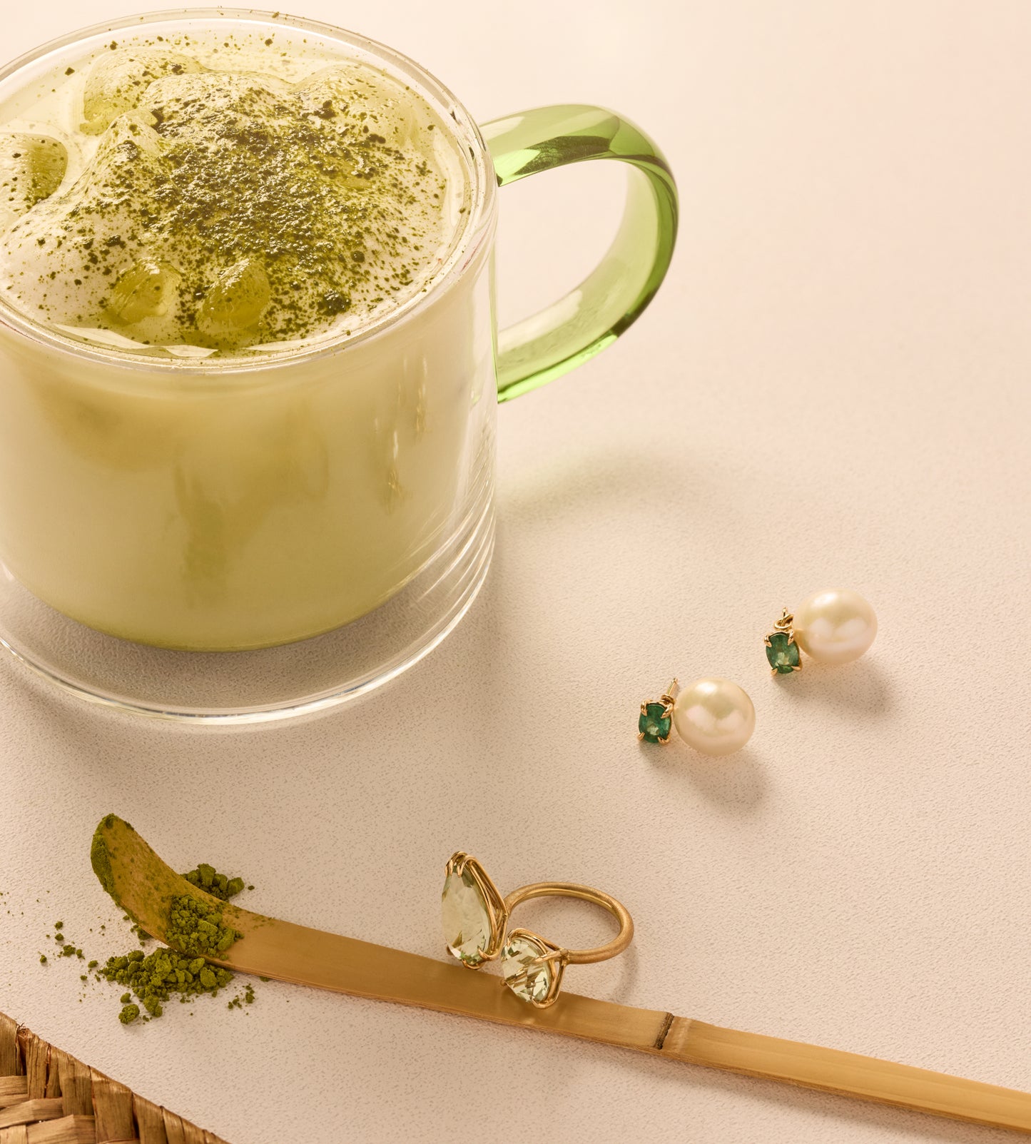 Prasiolite Duet Ring