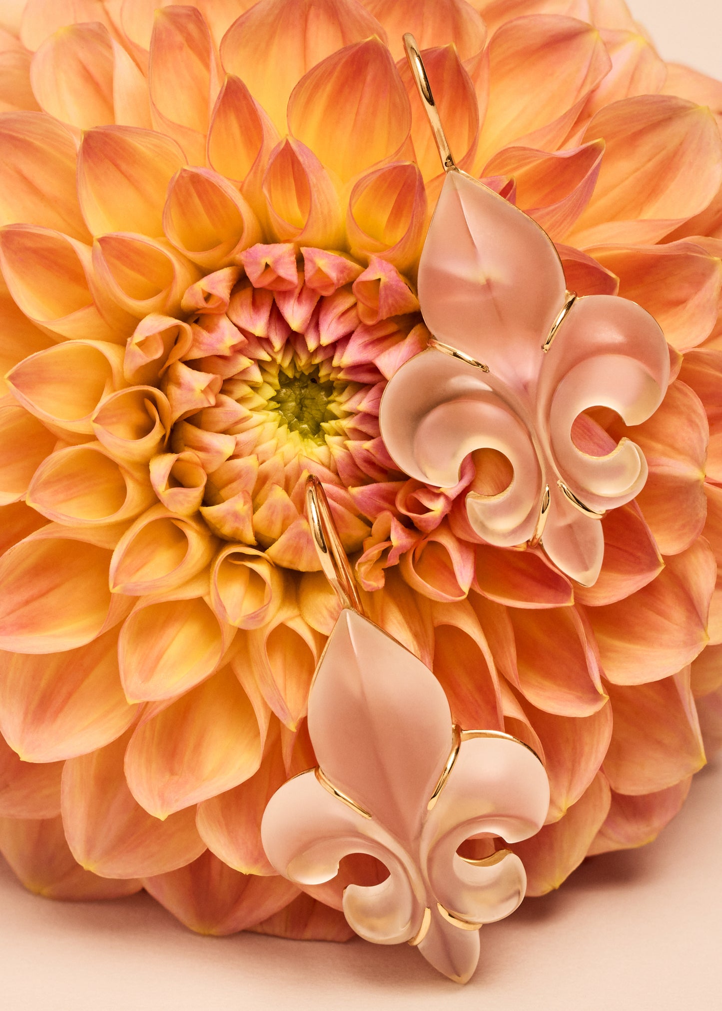 Frosted Fleur de Lys Earrings