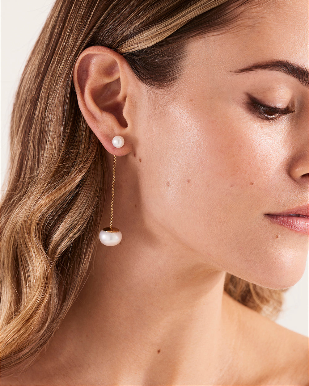 Long Chained Pearl Earring Pendants