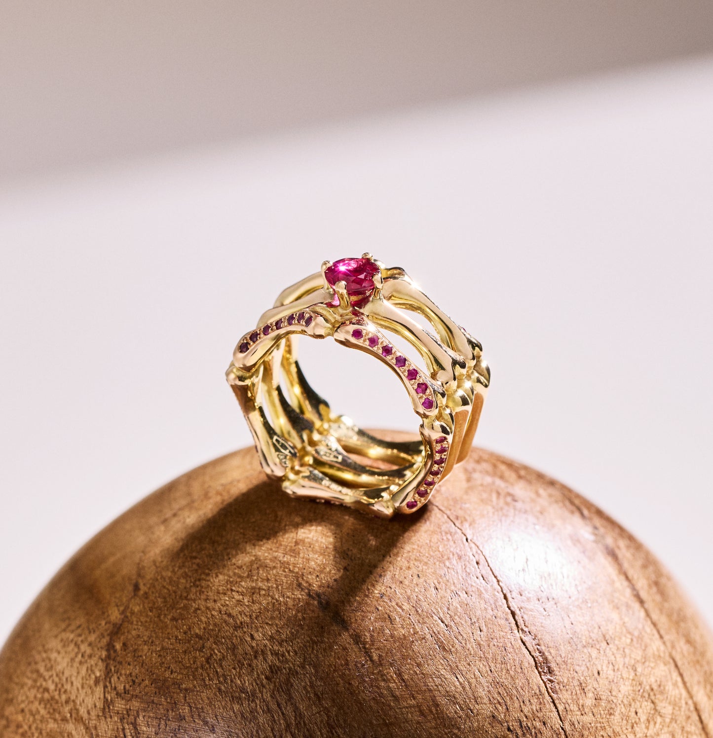 Ruby Triple Phalanx Ring
