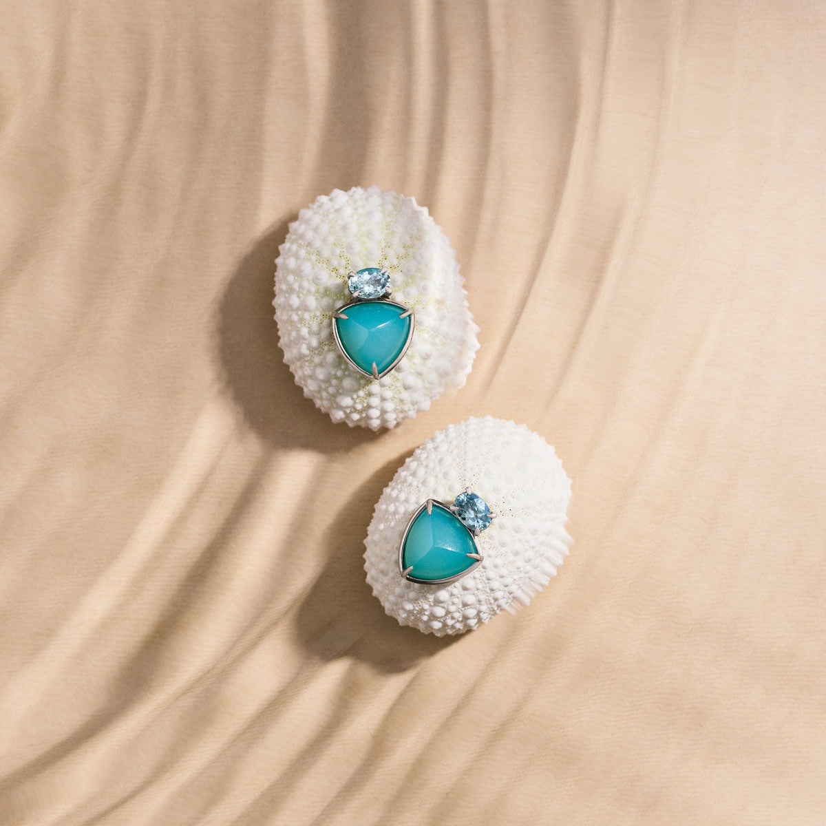 Aquamarine Blue Siren Earrings