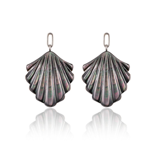 White Gold Siren Earring Pendants