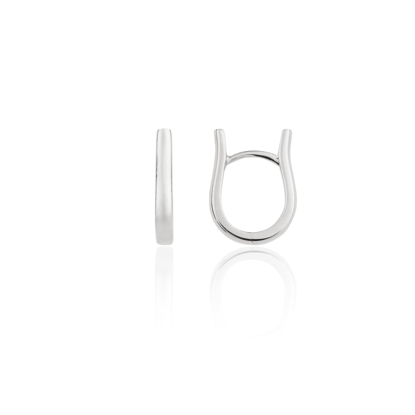 White Gold Loop Earrings