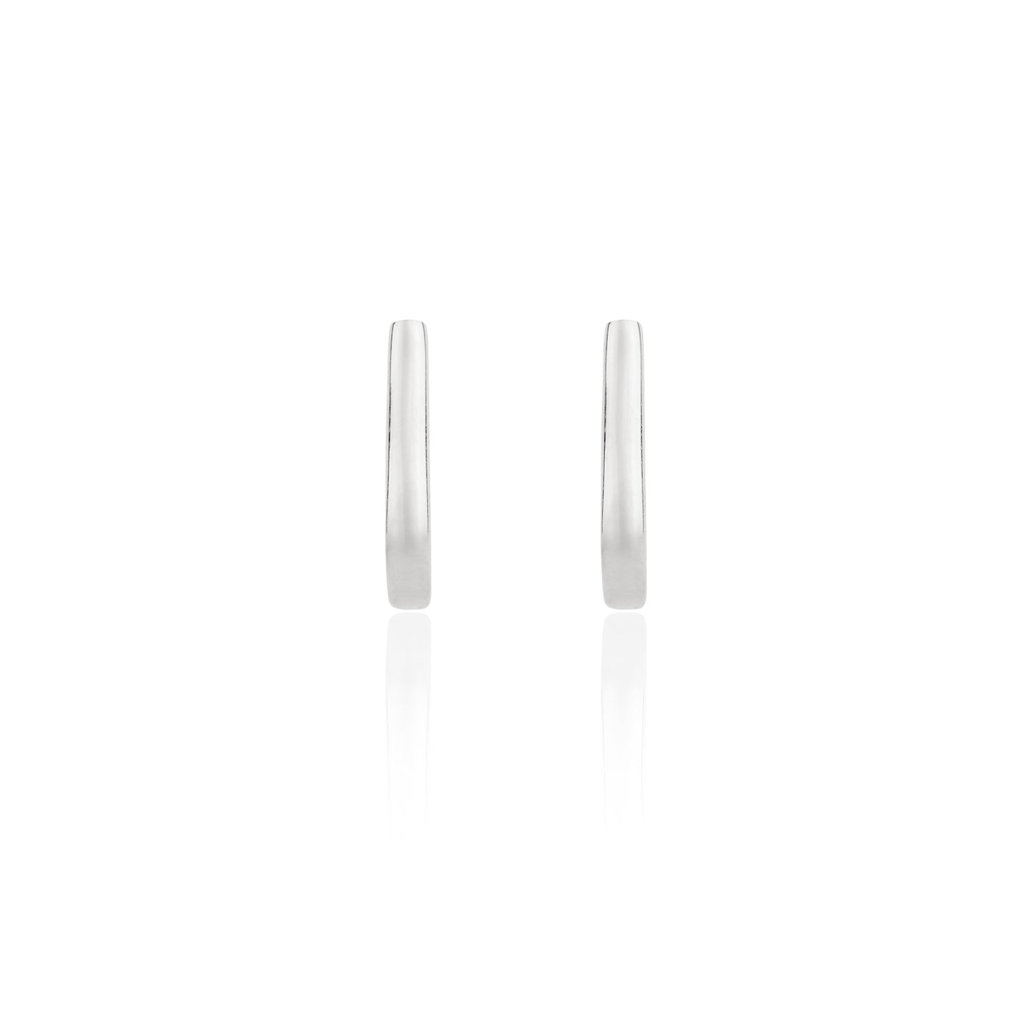 White Gold Loop Earrings