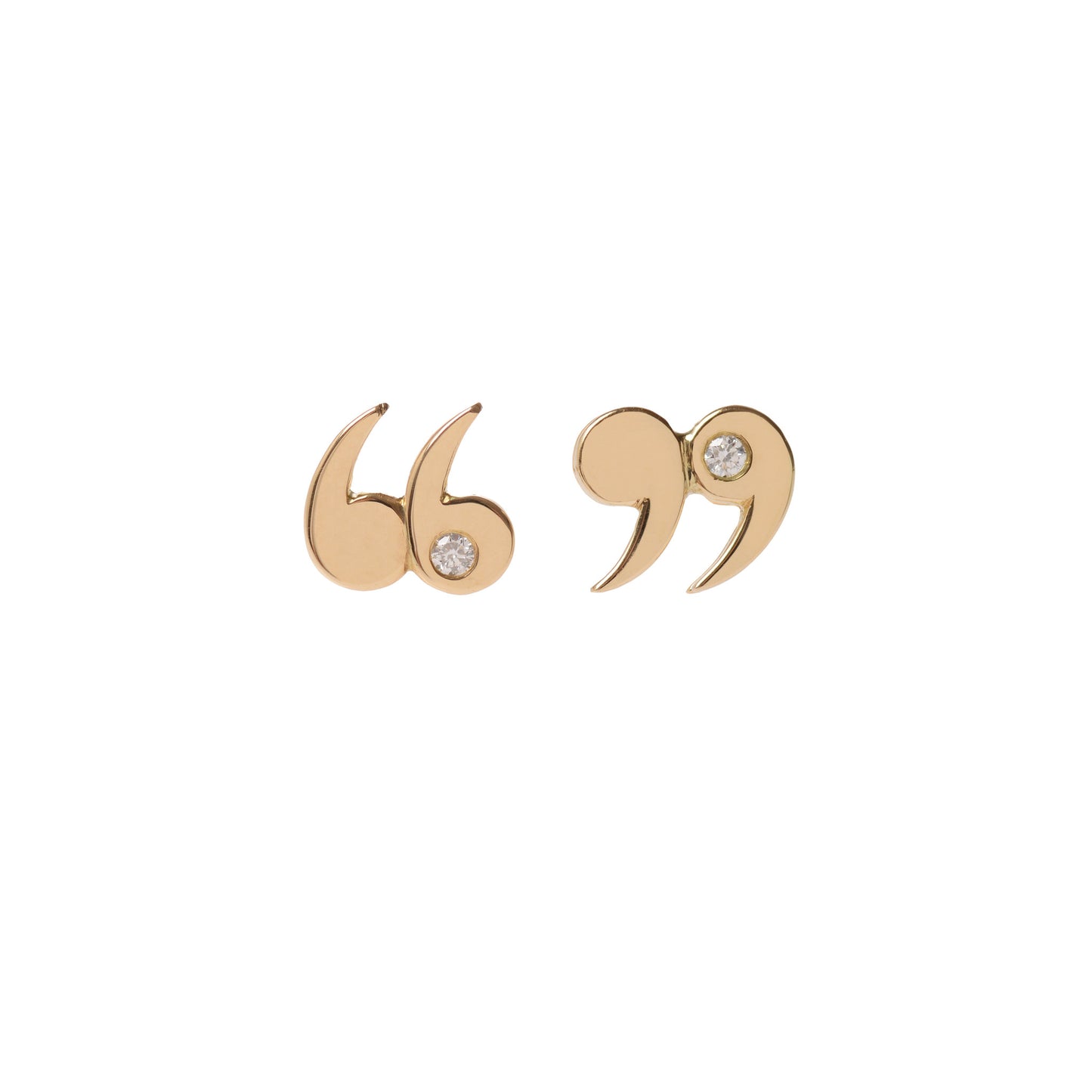 Diamond Accented Quote Un-Quote Studs by McFarlane Fine Jewellery