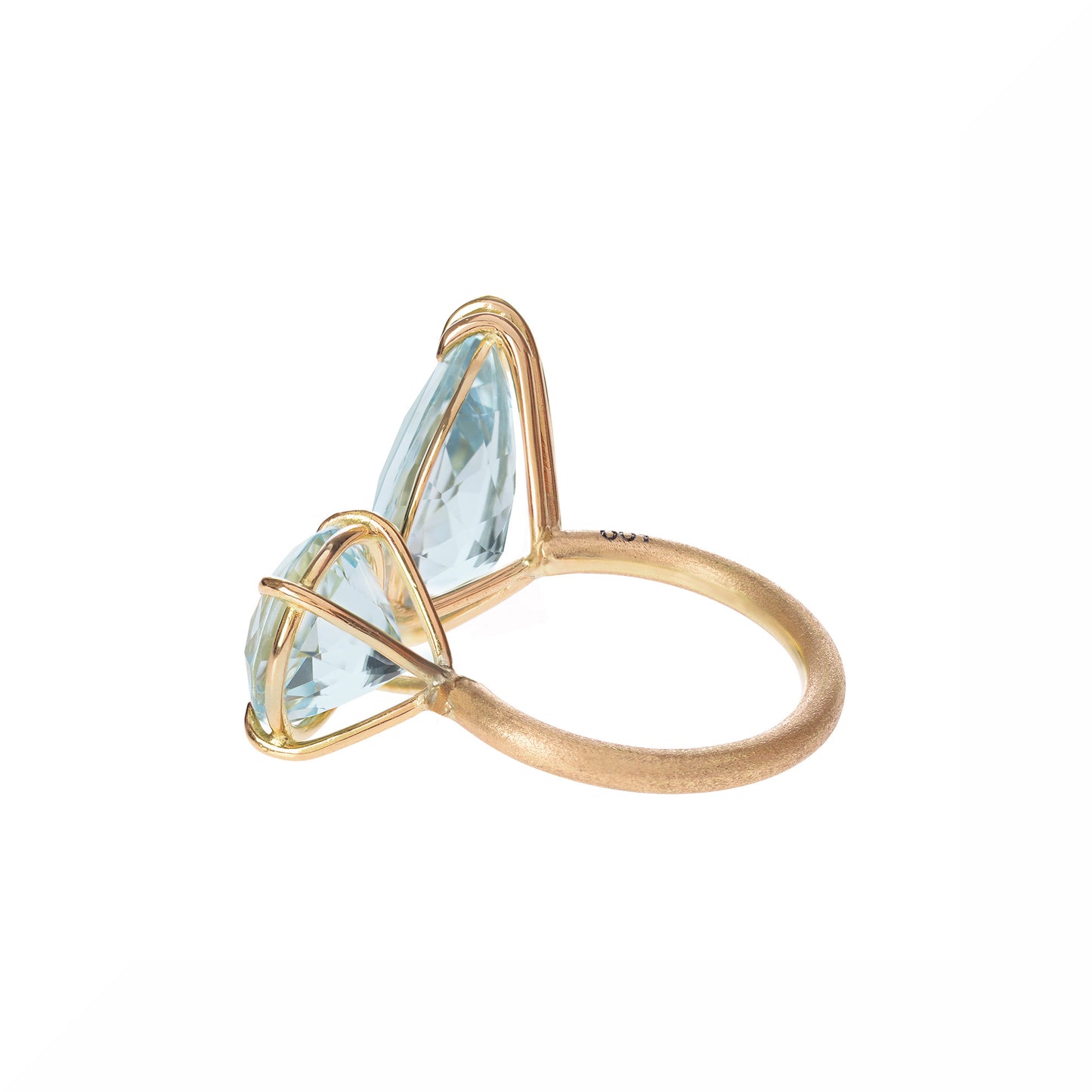 Aquamarine Duet Ring back view by McFarlane Fine Jewellery
