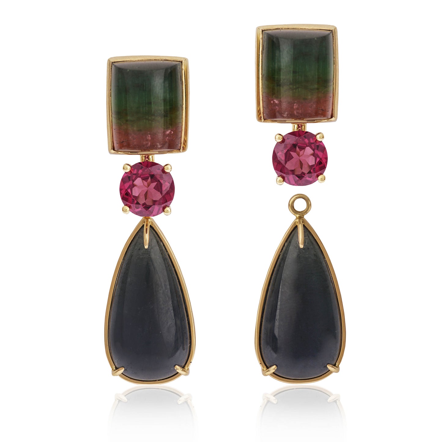 Tourmaline Earrings with detached tourmaline pendant by McFarlane Fine Jewellery