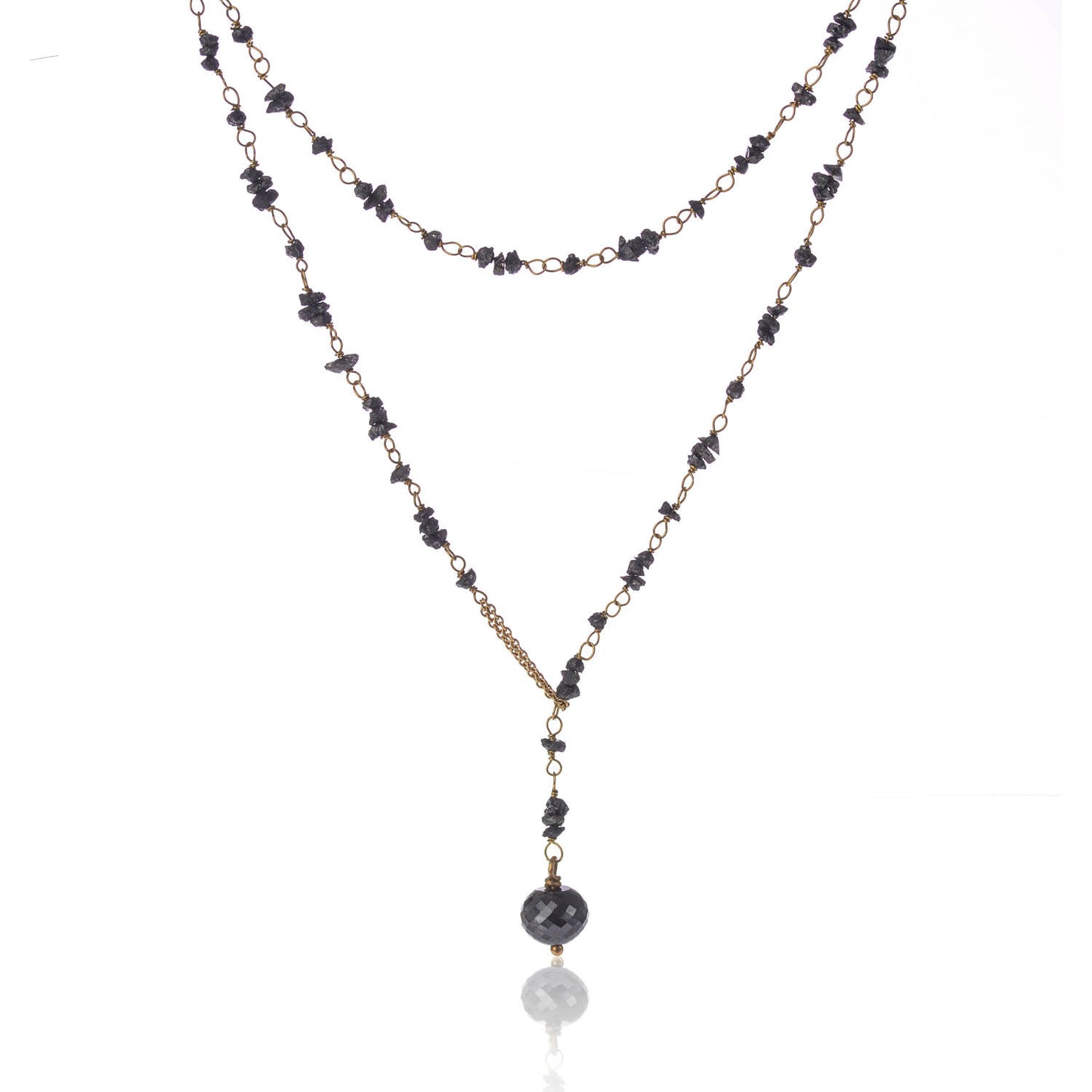 Raw Black Diamond Necklace by McFarlane Fine Jewellery