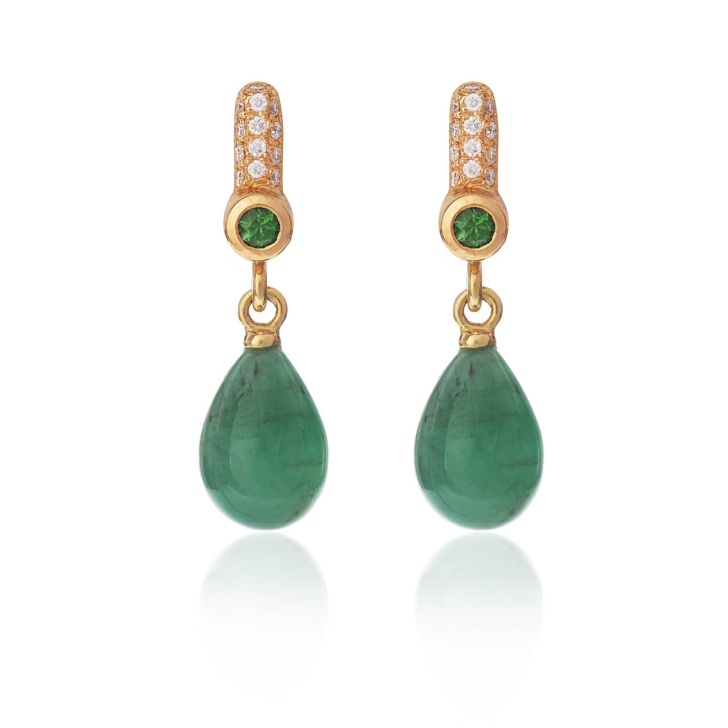 Drop Emerald Earrings by McFarlane Fine Jewellery