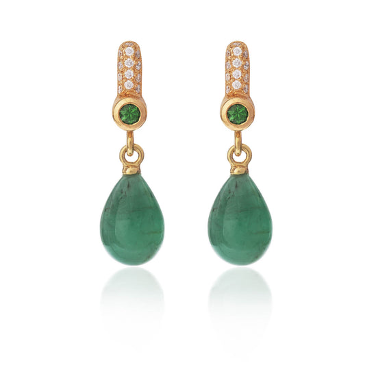 Drop Emerald Earrings by McFarlane Fine Jewellery
