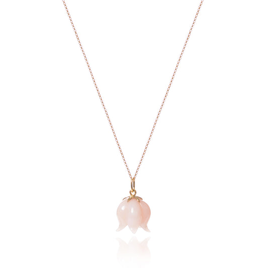 Pink Opal Bellflower Necklace by McFarlane Fine Jewellery
