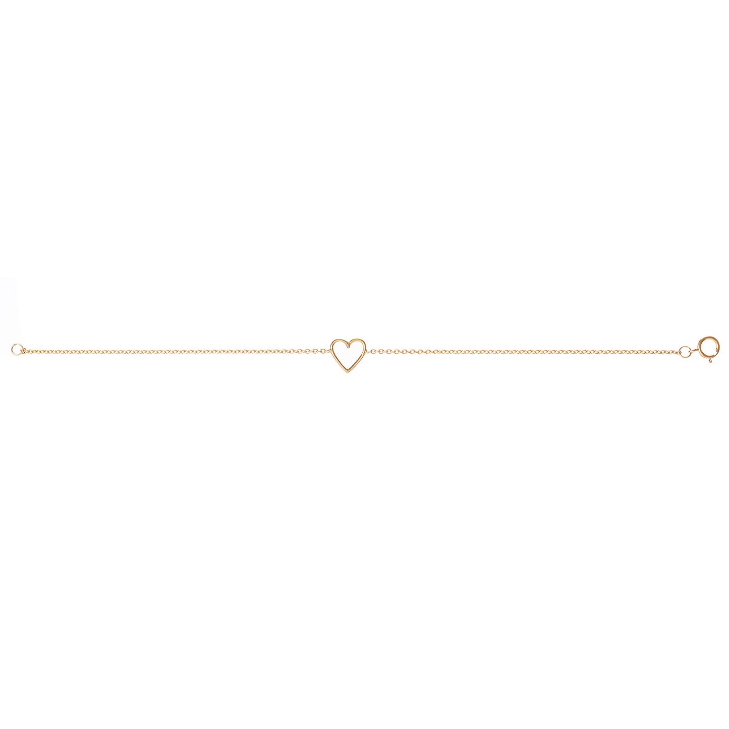 18ct yellow gold Heart Bracelet full length picture by McFarlane Fine Jewellery