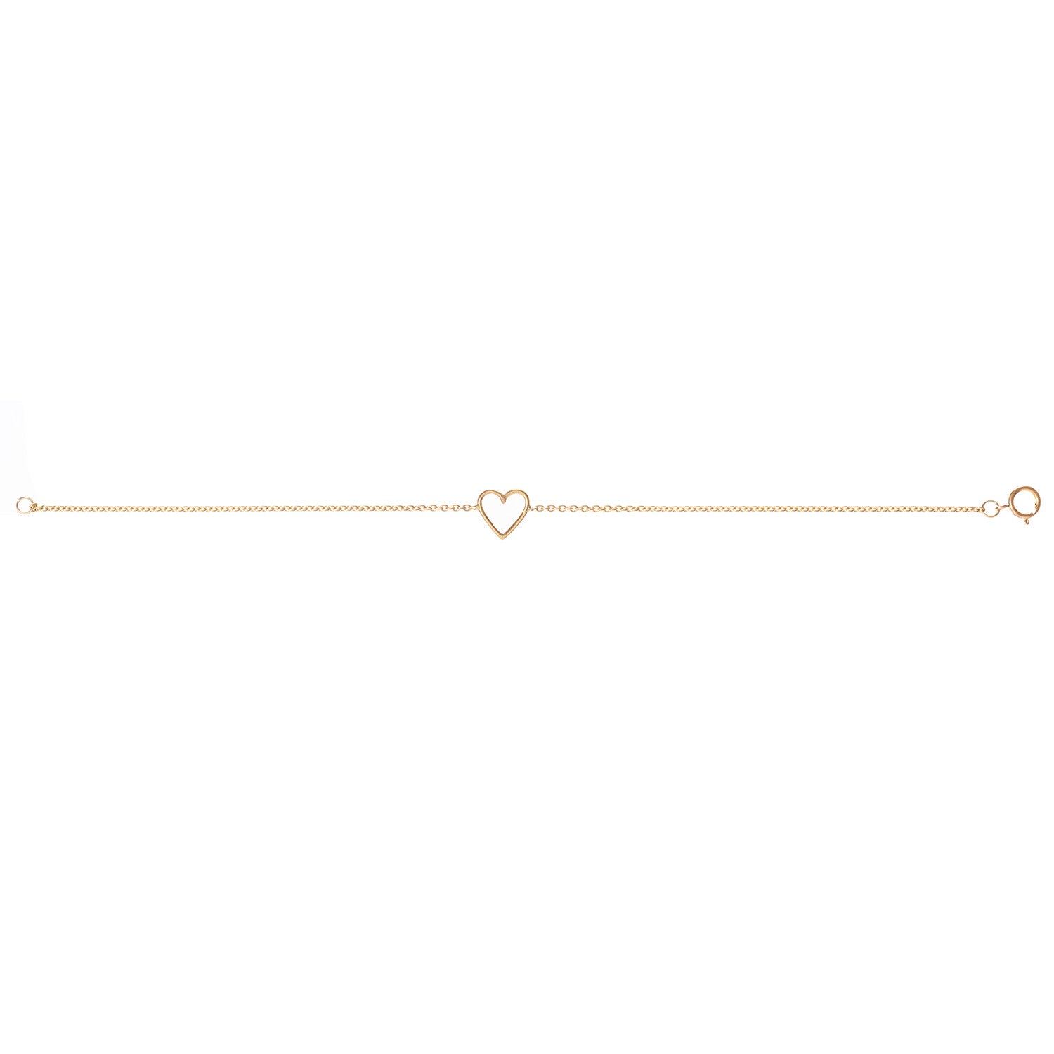 18ct yellow gold Heart Bracelet full length picture by McFarlane Fine Jewellery