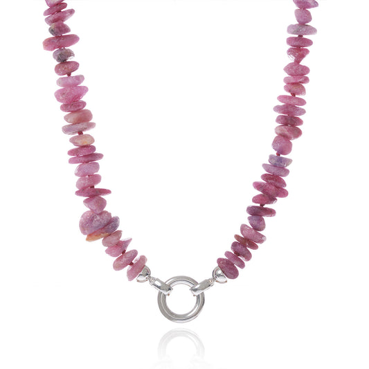 Tumbled Ruby Necklace