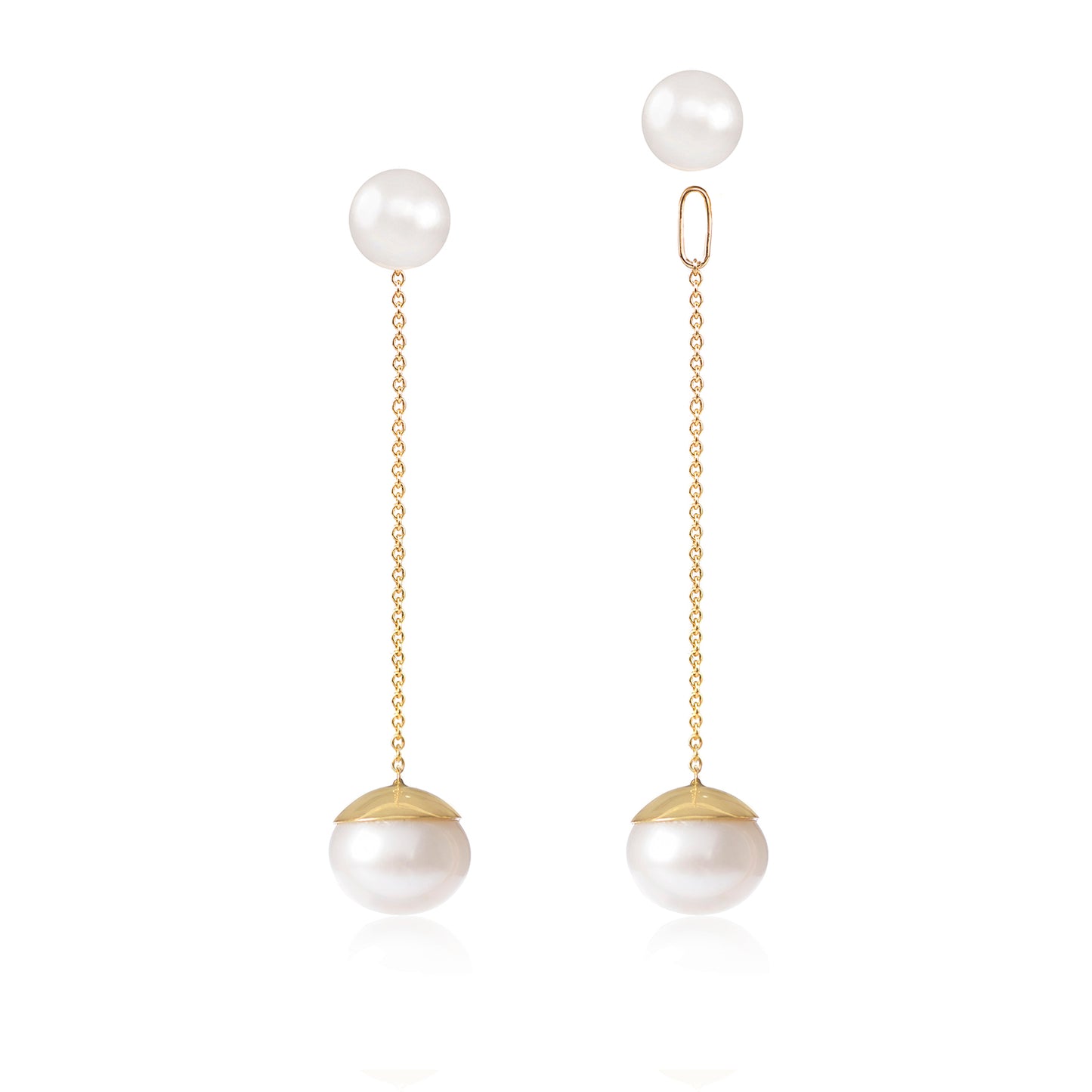 Say Yes Pearl Earrings with one pearl detached by McFarlane Fine Jewellery