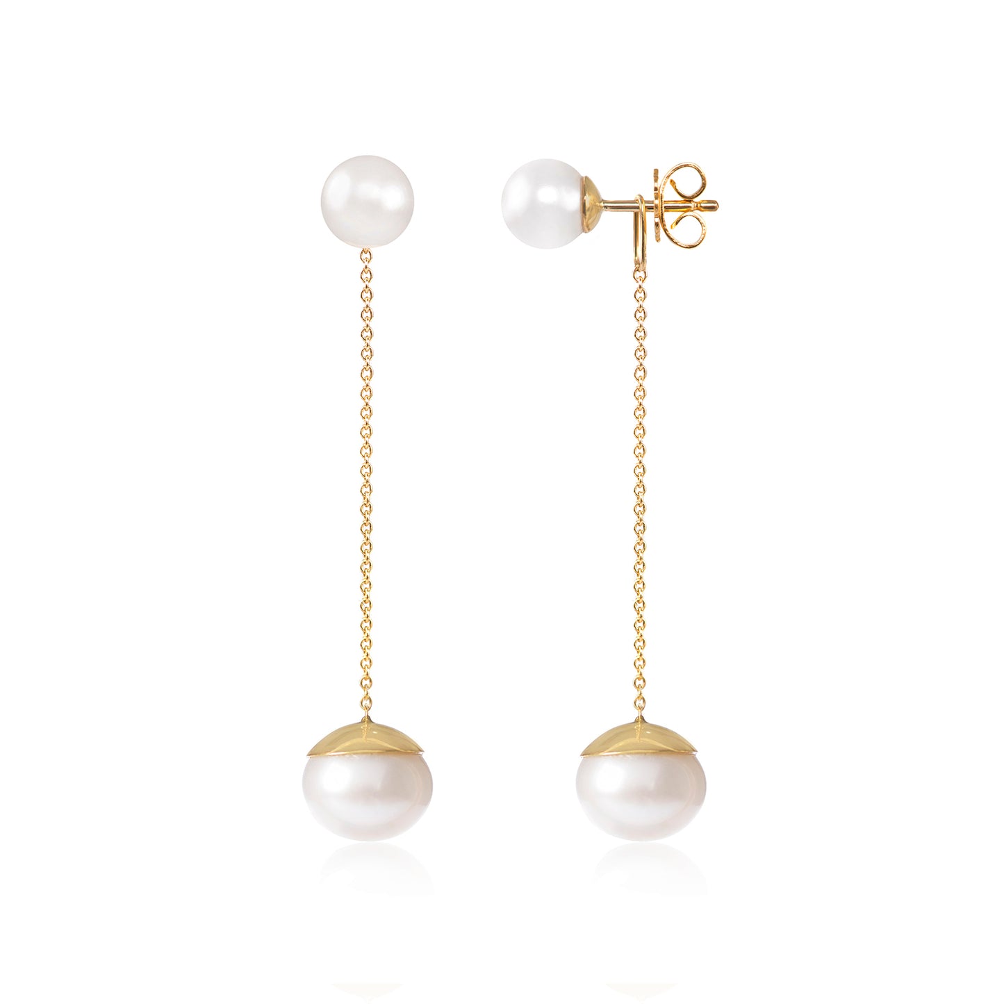 Say Yes Pearl Earrings side view by McFarlane Fine Jewellery