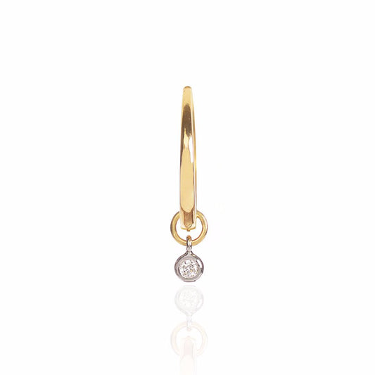 Diamond Pendant Gold Closed Hoop by McFarlane Fine Jewellery