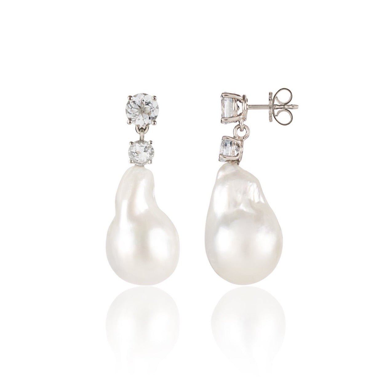 South Sea Pearl Earrings side view by McFarlane Fine Jewellery