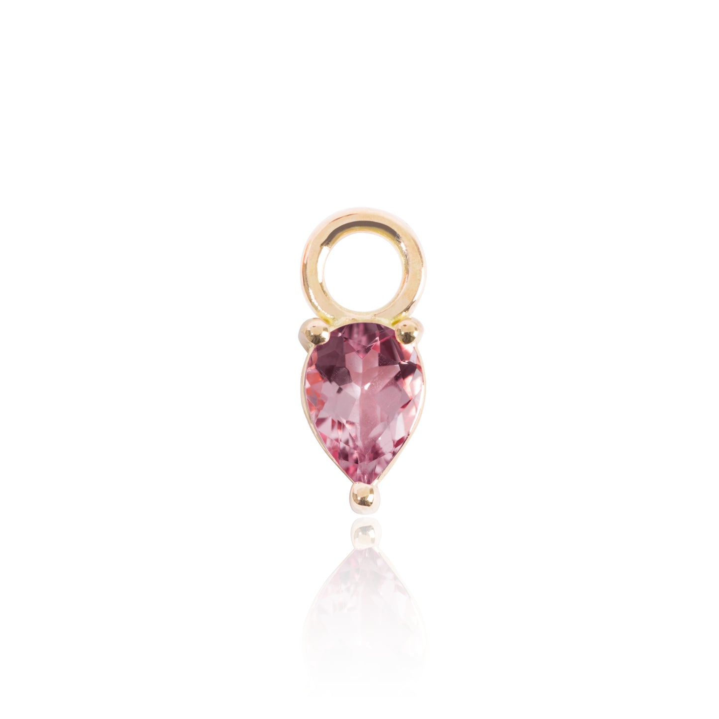 Bright Pink Tourmaline Earring Pendant by McFarlane Fine Jewellery