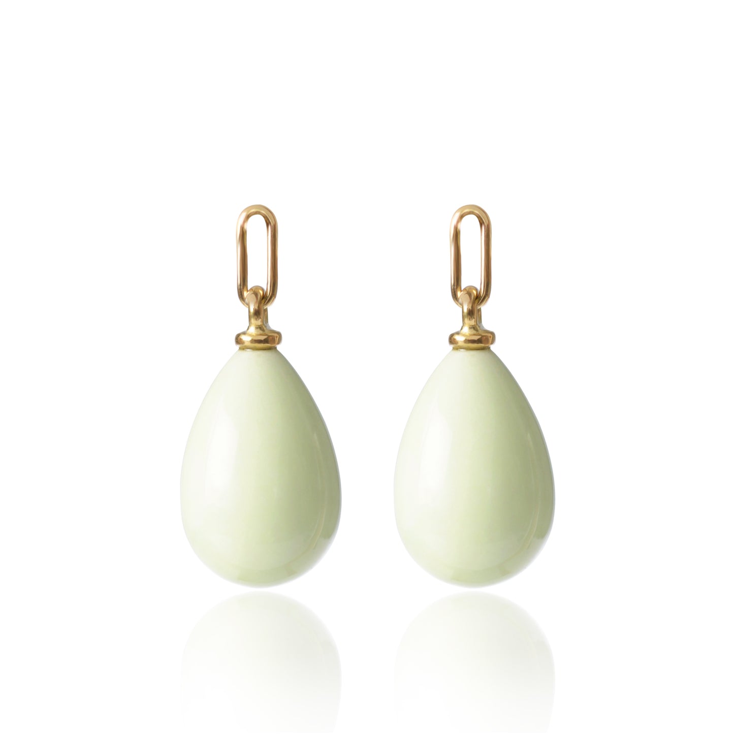 Lemon Chrysoprase Earring Pendants Medium