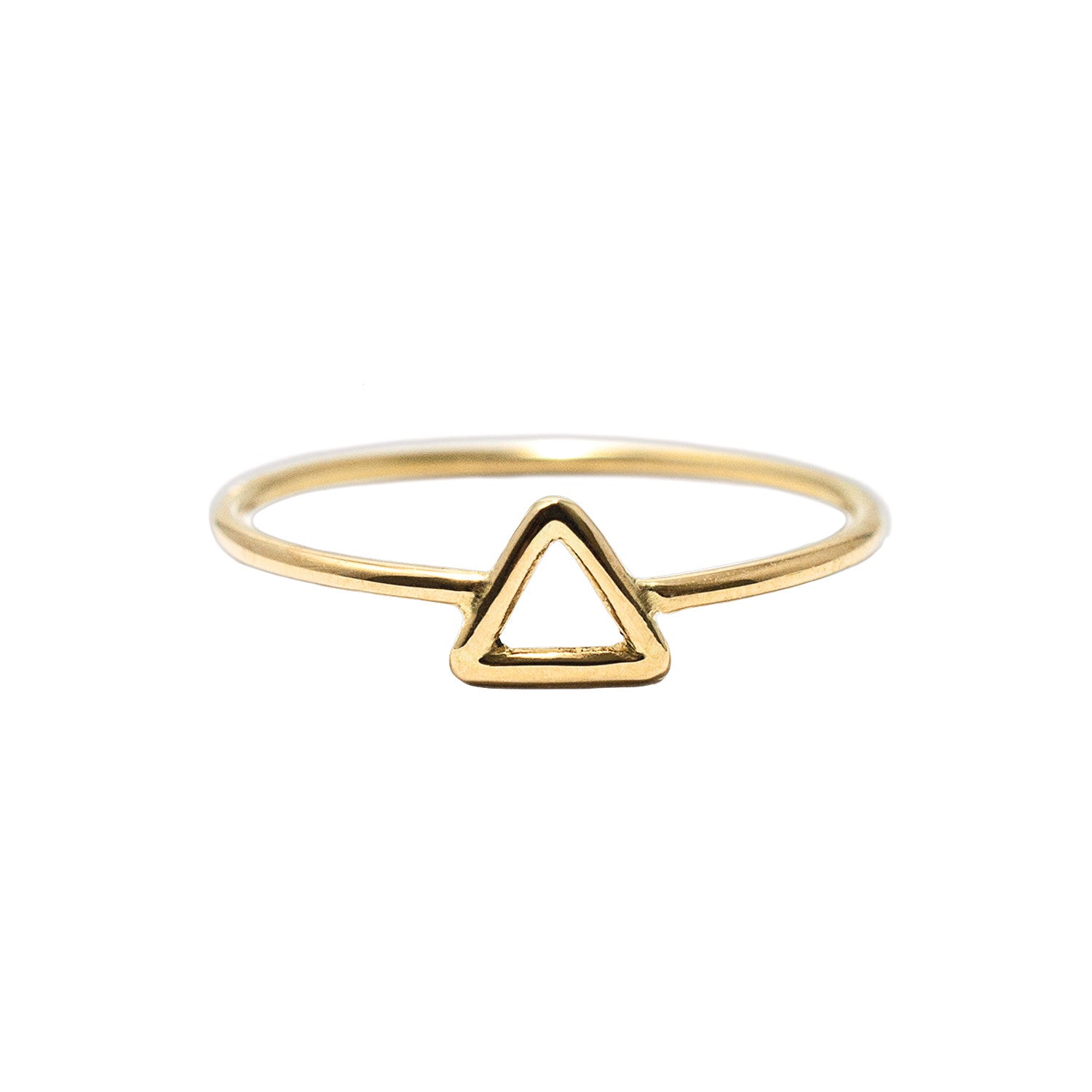 18ct yellow gold Triangle Ring by McFarlane Fine Jewellery