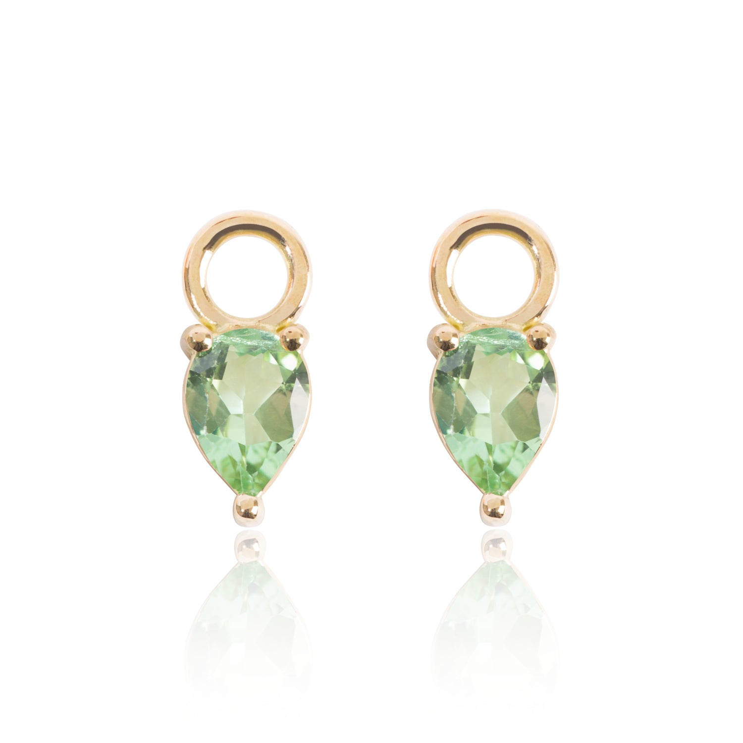 Light Green Tourmaline Earring Pendants by McFarlane Fine Jewellery
