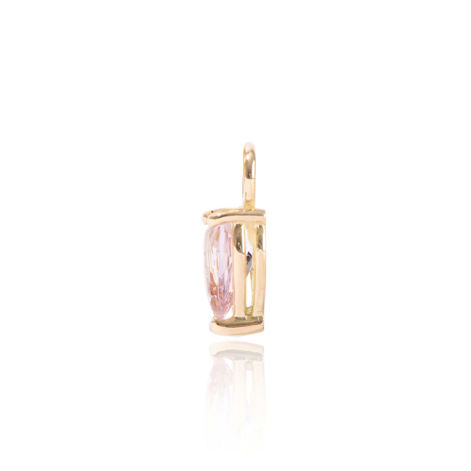 Light Pink Morganite Earring Pendant Side View by McFarlane Fine Jewellery