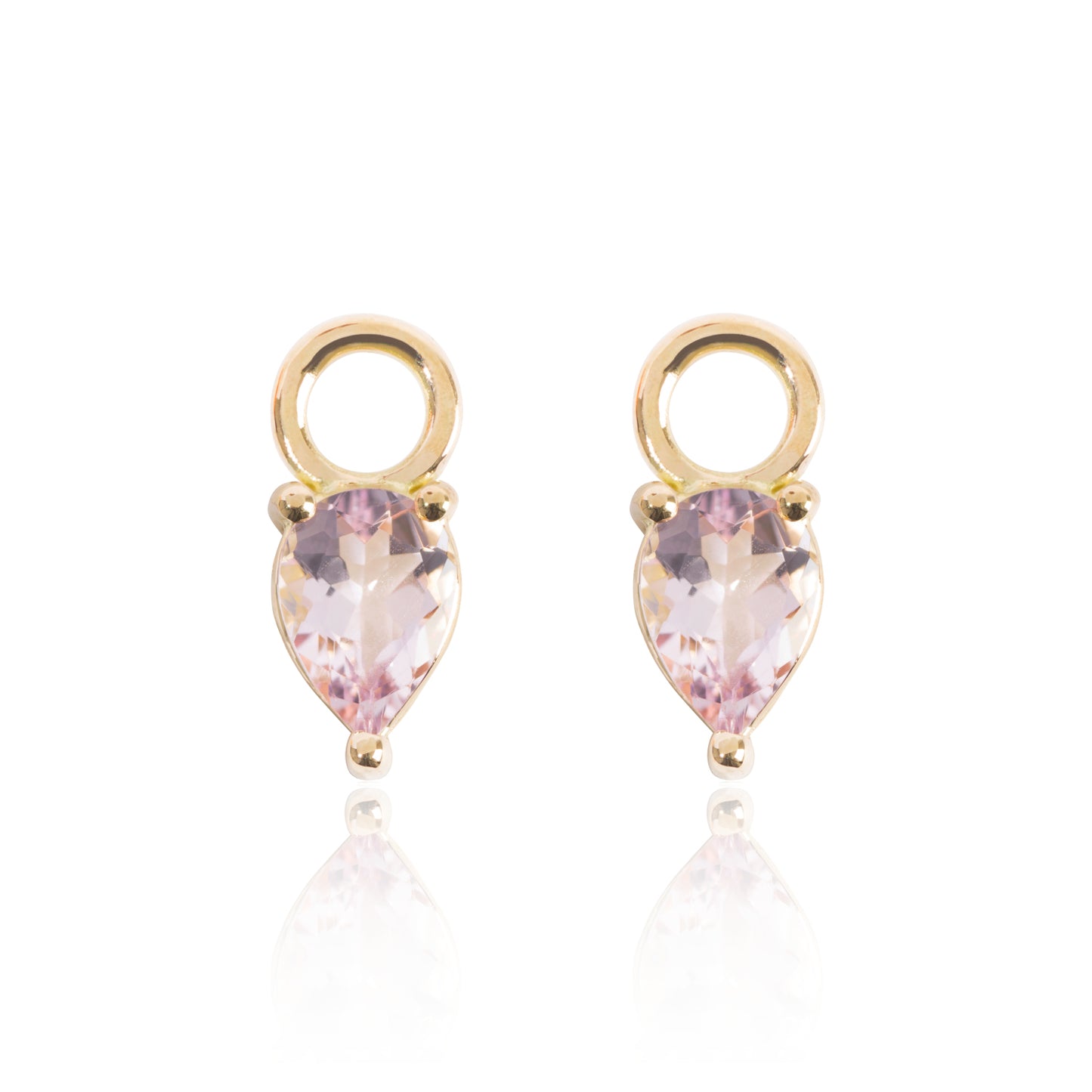 Light Pink Morganite Earring Pendants by McFarlane Fine Jewellery