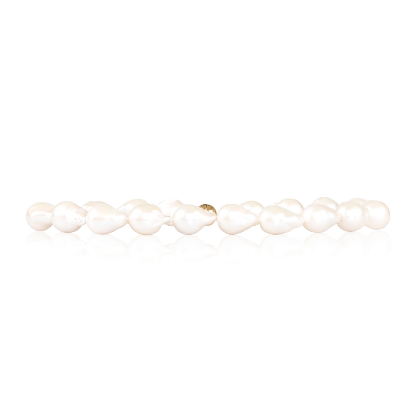 Baroque White Pearl Chocker with an 18ct yellow gold magnetic clasp by McFarlane Fine Jewellery