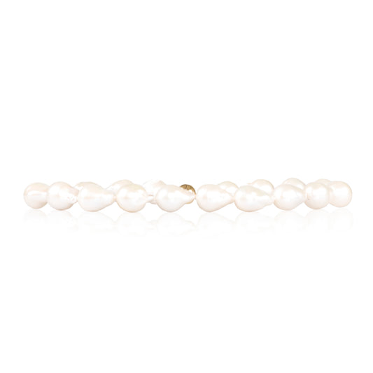 Baroque White Pearl Chocker with an 18ct yellow gold magnetic clasp by McFarlane Fine Jewellery