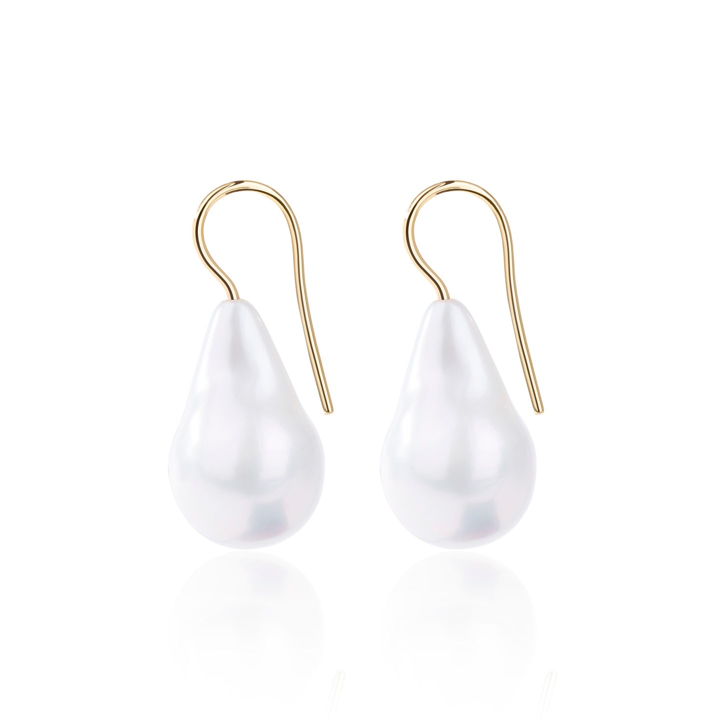 White Baroque Stupendous Pearl Earrings by McFarlane Fine Jewellery