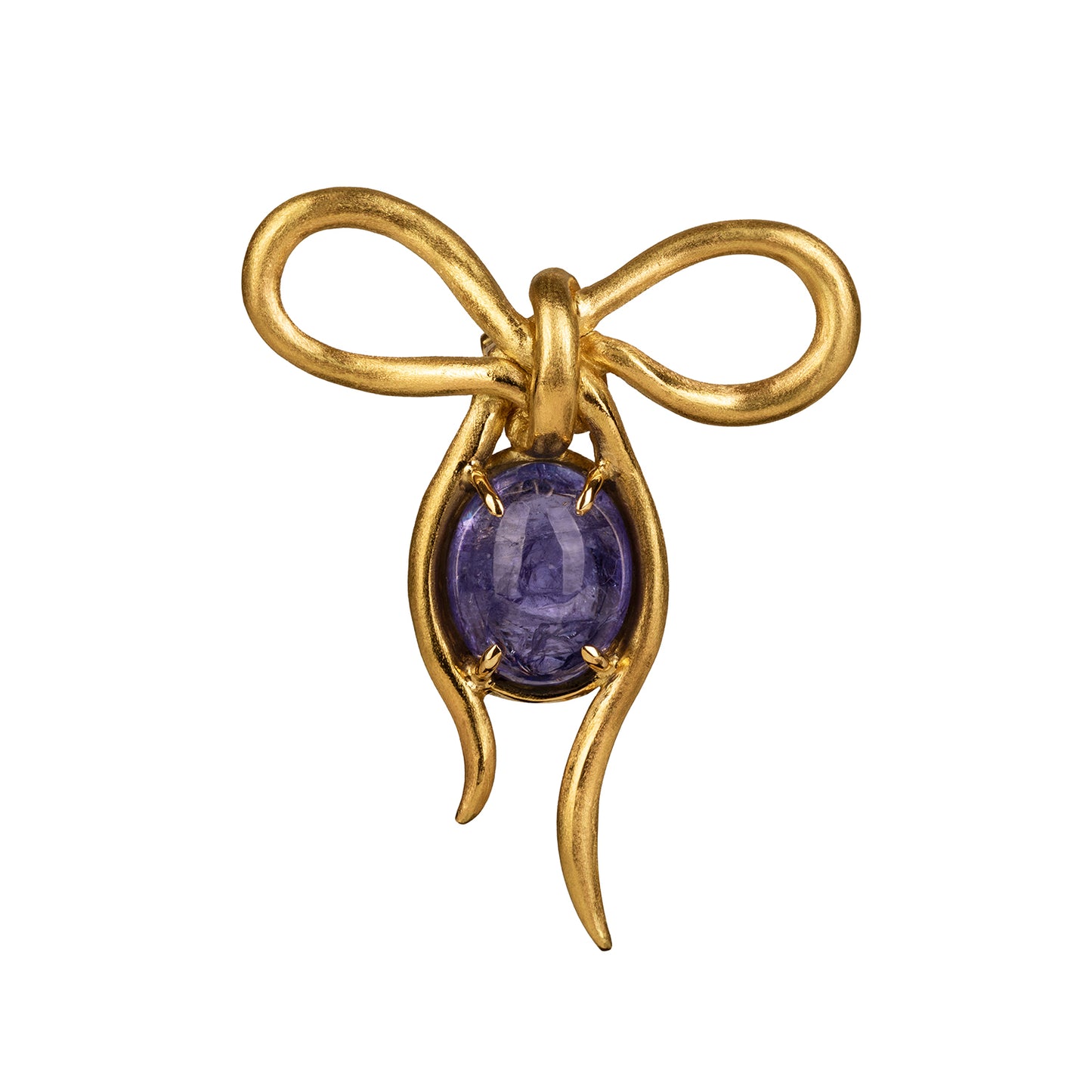 Tanzanite Bow Brooch