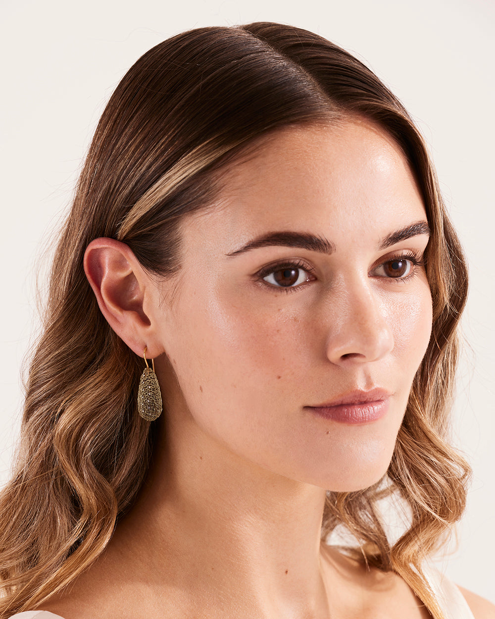 Laser Cut Prasiolite Earrings