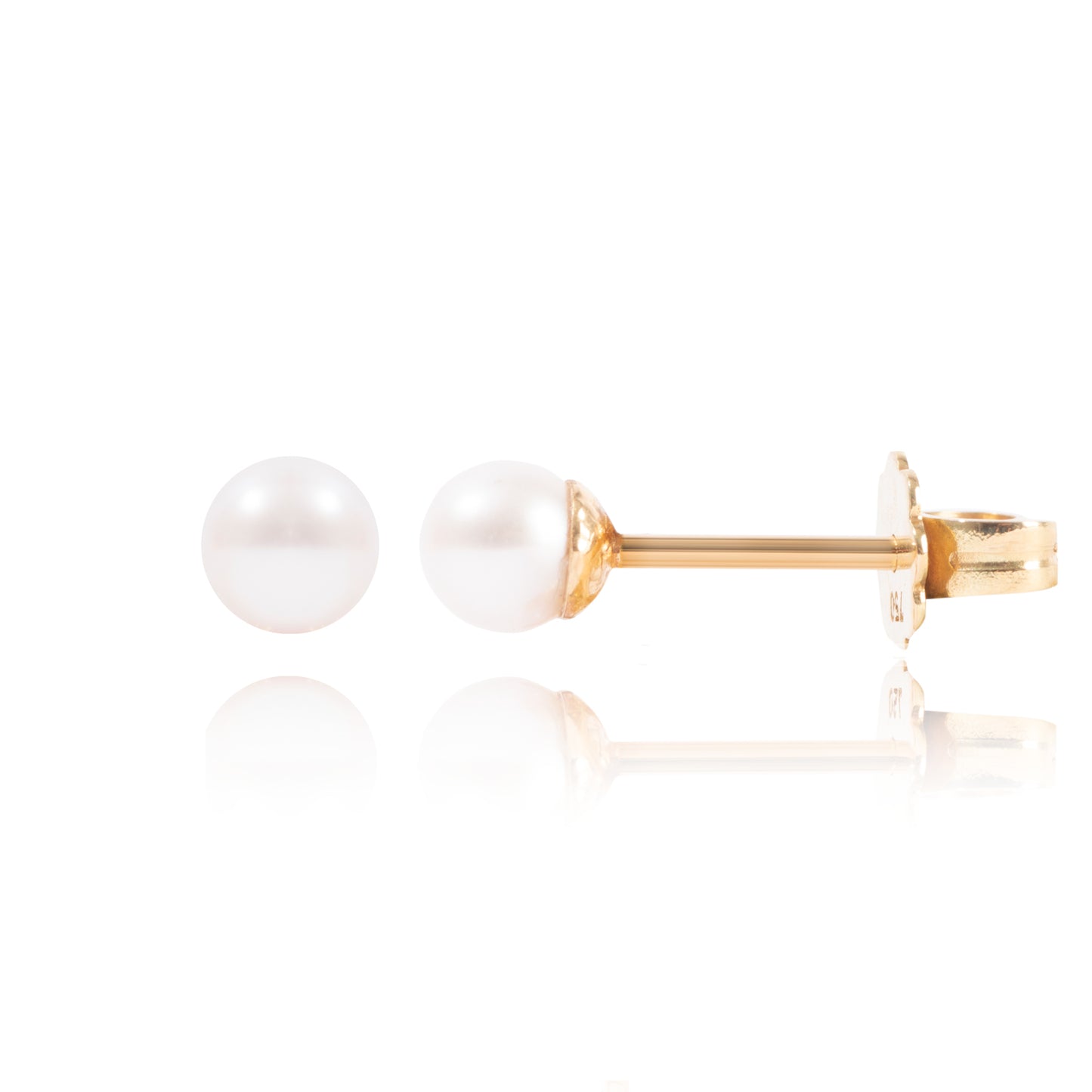 Mini Pearl Studs Side View by McFarlane Fine Jewellery