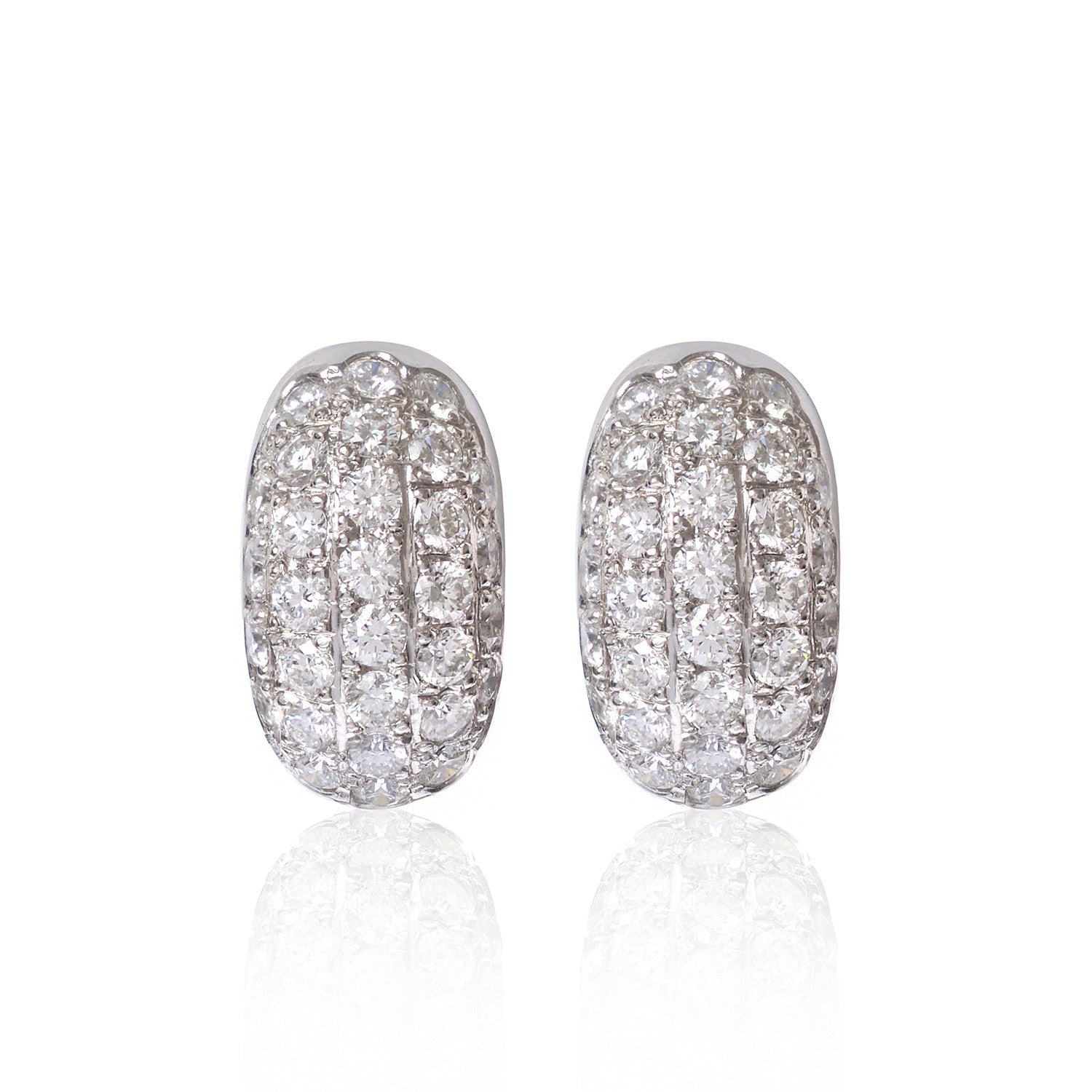 Pavé diamond encrusted earrings by McFarlane Fine Jewellery