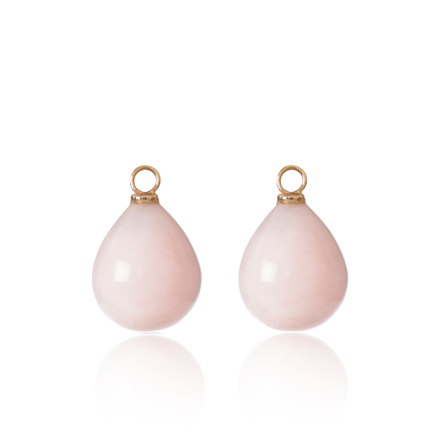 Pink Peruvian Opal Earring Pendants by McFarlane Fine Jewellery