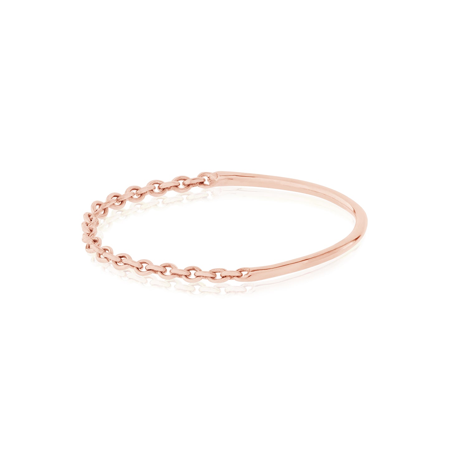 18ct Rose Gold Half Moon Ring by McFarlane Fine Jewellery 