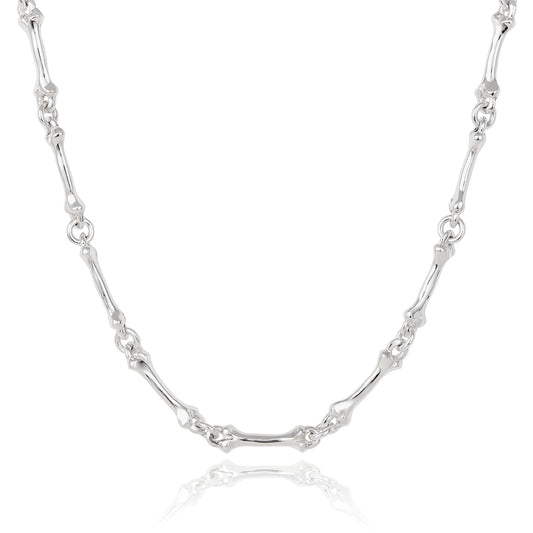 Silver Love You to the Bone Necklace