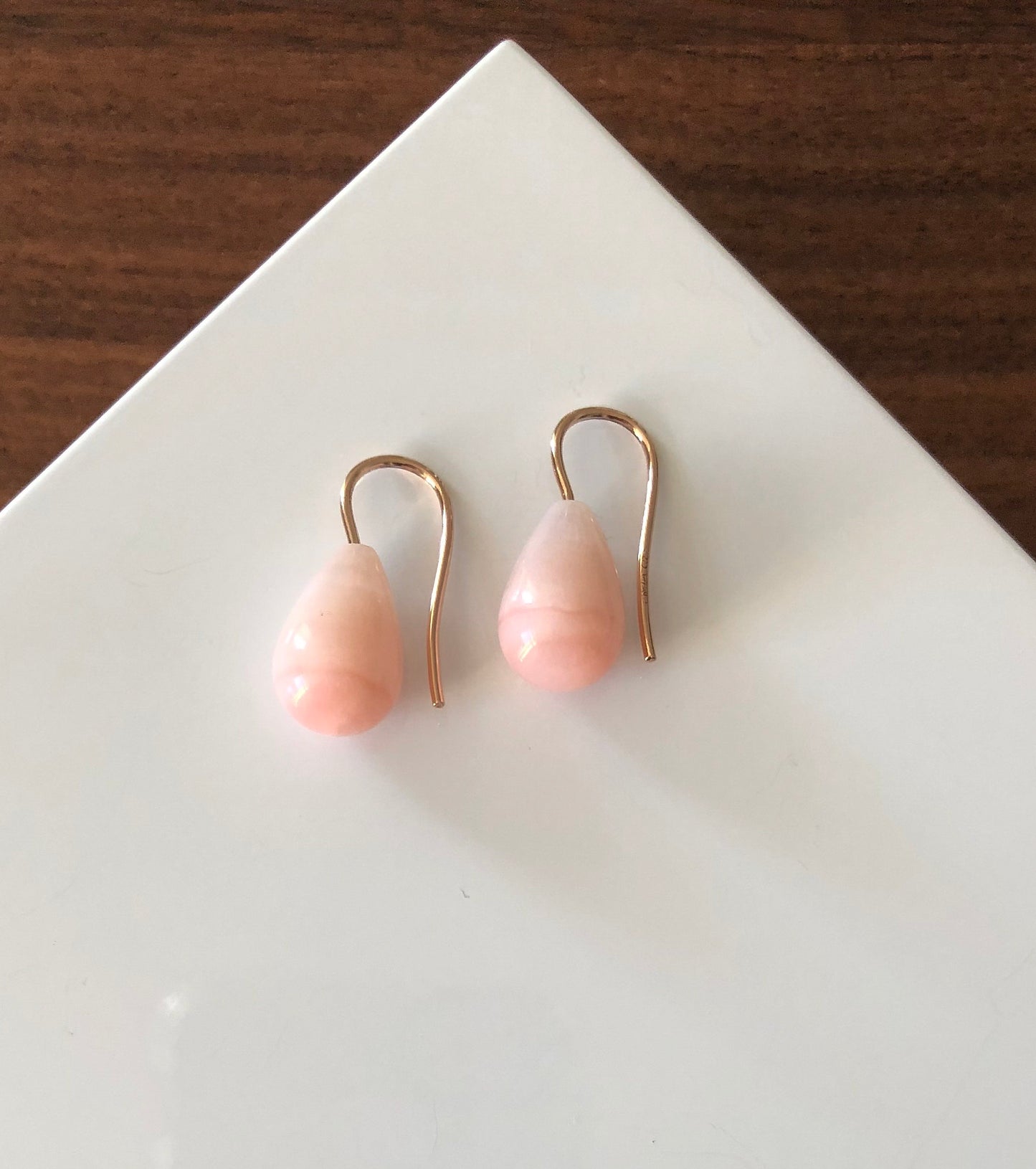 Pink Opal Earrings by McFarlane Fine Jewellery