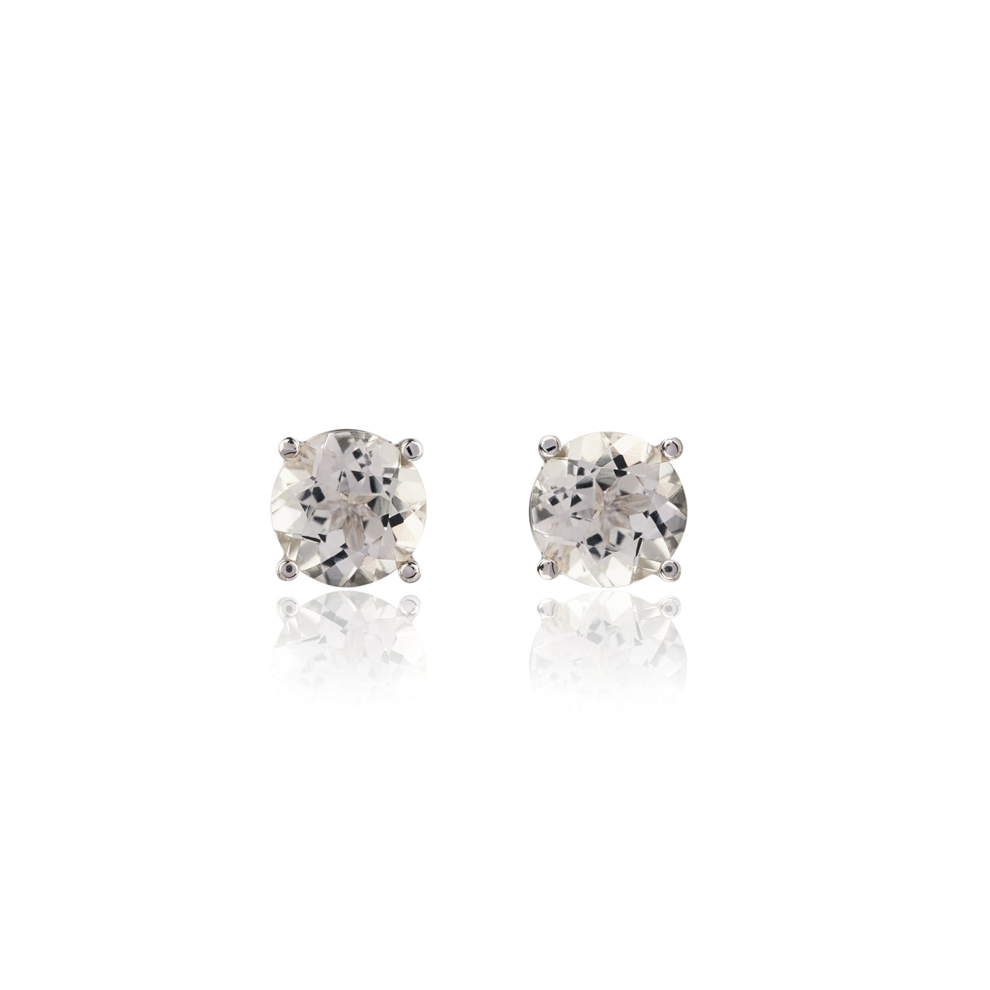 White Tourmaline Studs