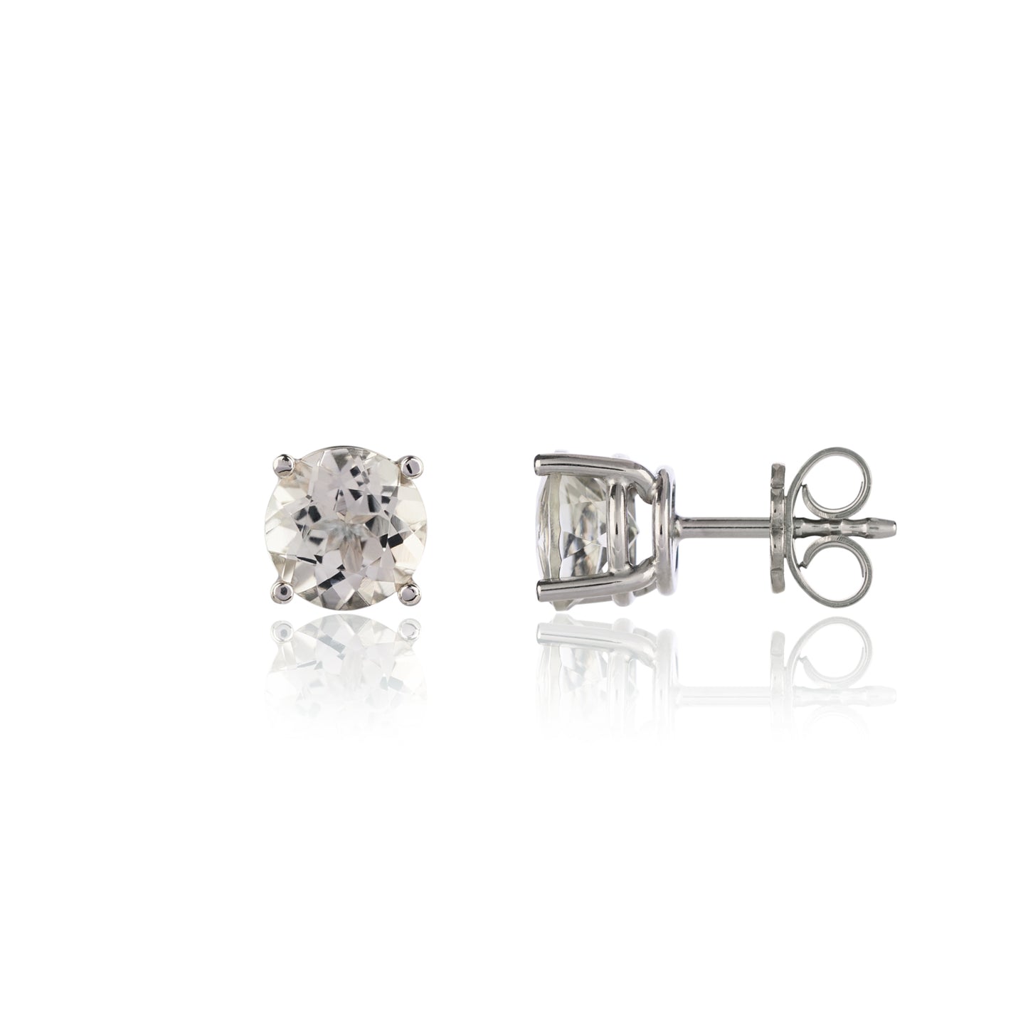 White Tourmaline Studs