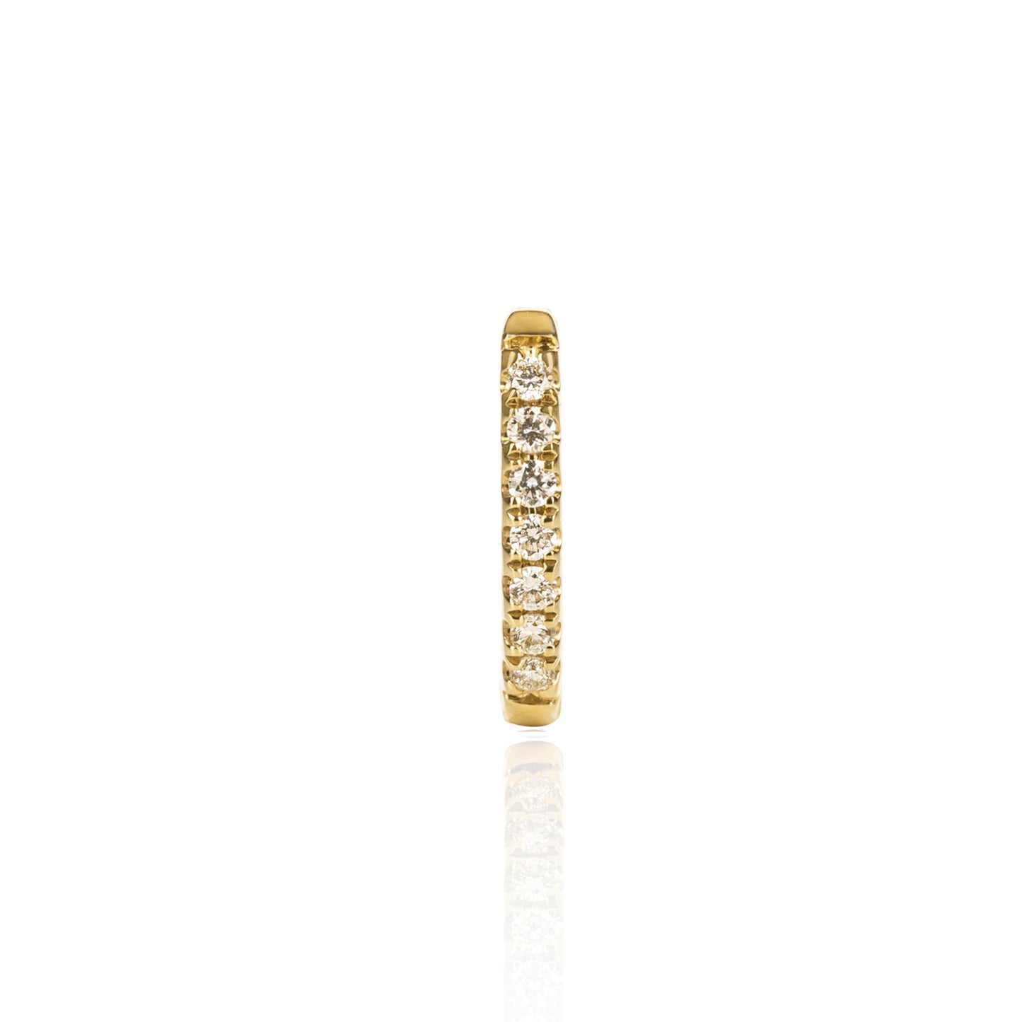 Yellow Gold Diamond Huggy Medium by McFarlane Fine Jewellery